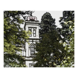 Heiligtum inmitten der Bäume Poster