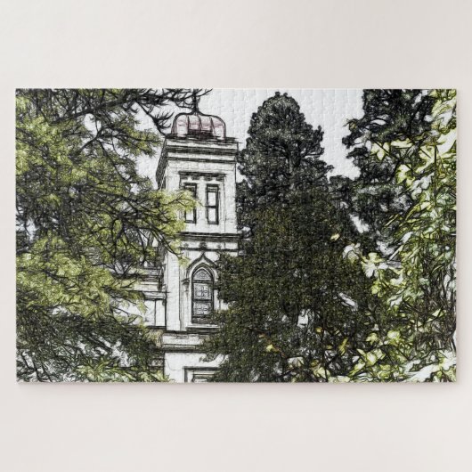 Heiligtum inmitten der Bäume Puzzle (Horizontal)