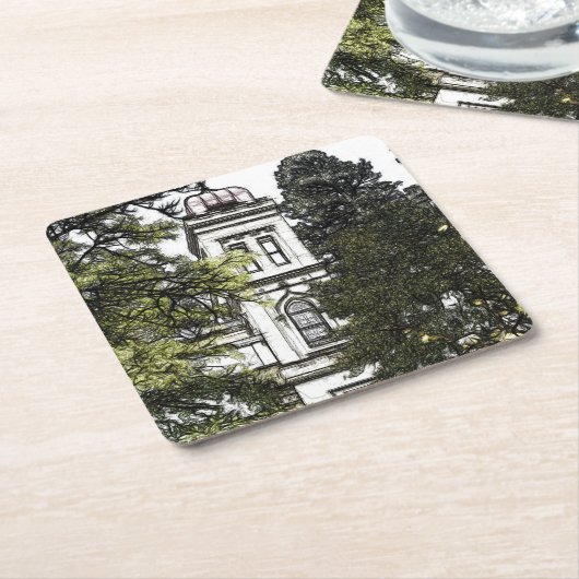 Heiligtum inmitten der Bäume Rechteckiger Pappuntersetzer (angewinkelt)