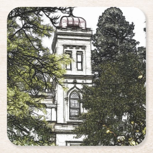 Heiligtum inmitten der Bäume Rechteckiger Pappuntersetzer (Vorderseite)