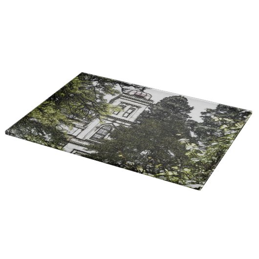 Heiligtum inmitten der Bäume Schneidebrett (Ecke)