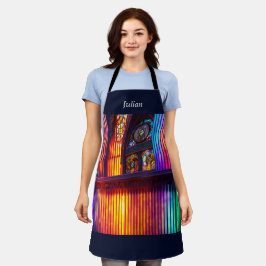 Heiligtum | Rainbow Church Art Personalisiert Schürze