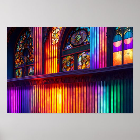 Heiligtum | Rainbow Church Interior Poster (Vorne)