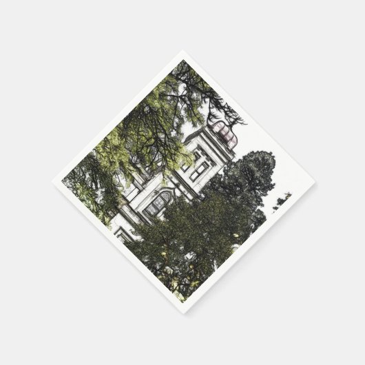Heiligtum unter dem Baumbuch Napkins Serviette (Ecke)