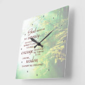 Heiligtum, Wald Quadratische Wanduhr (Winkel)