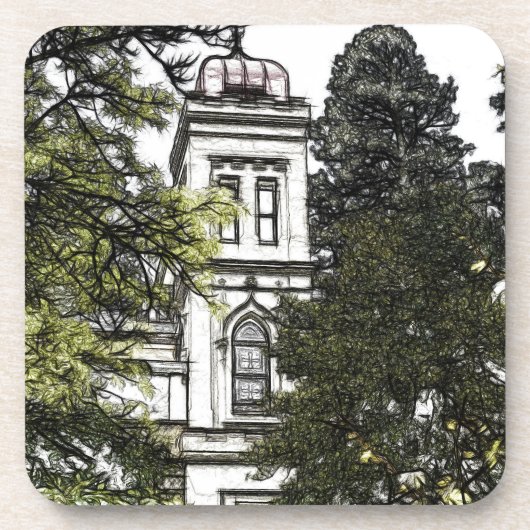 Heiligtum zwischen den Bäumen Kunststoff-Untersetz Getränkeuntersetzer (Vorderseite)