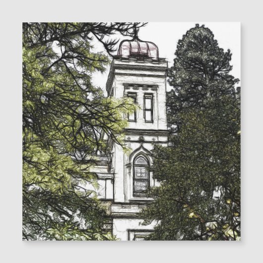 Heiligtum zwischen den Bäumen Magnetkarte (Vorderseite)