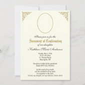 Heiligung Mädchen religiös katholisch Einladung (Vorderseite)