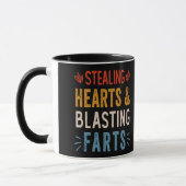 Heilkrämpfe und strahlende Furzen Funny Valentine Tasse (Links)