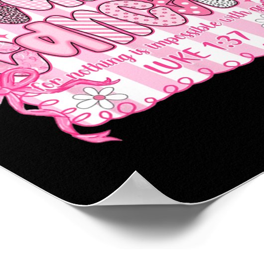 Heilkrebs ist mit Gott Coq für nichts unmöglich Poster (Ecke)