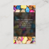 Heilkristalle-Cluster für bunte Edelsteine Visitenkarte (Rückseite)