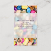 Heilkristalle-Cluster für bunte Edelsteine Visitenkarte (Rückseite)