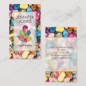 Heilkristalle-Cluster für bunte Edelsteine Visitenkarte (Vorne/Hinten)