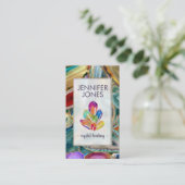 Heilkristalle-Cluster für farbenfrohe Geodes-Busin Visitenkarte (Stehend Vorderseite)