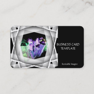 Heilkristalle Emerald Amethyst Business Card Visitenkarte
