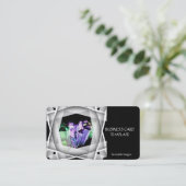 Heilkristalle Emerald Amethyst Business Card Visitenkarte (Stehend Vorderseite)