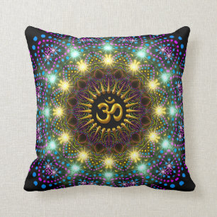 Heillicht Mandala Om Symbol Pillow Kissen