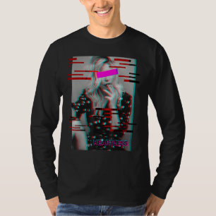 Heilloses Mädchen antisoziales Glitch ästhetische  T-Shirt
