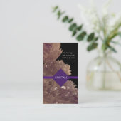 Heilmineralien Amethyst & Quarzkristalle Visitenkarte (Stehend Vorderseite)