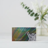 Heilmineralien Quarz Rohkristall Visitenkarte (Stehend Vorderseite)