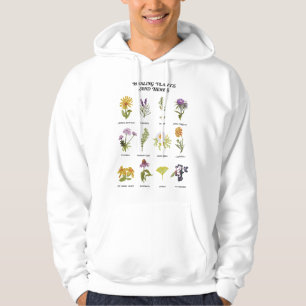 Heilpflanzen und Kräuter Wilde Blume Bohemian Gart Hoodie