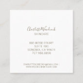 Heilpraktiker Goldene Biene und Rose Laurel Quadratische Visitenkarte (Rückseite)