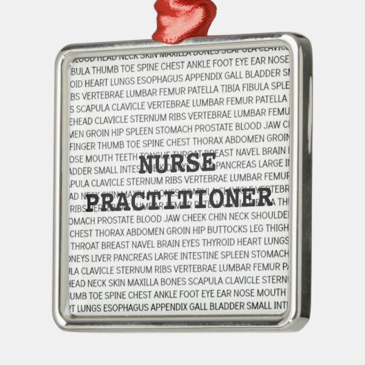 Heilpraktiker Weihnachten Silbernes Ornament (Links)