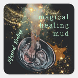 Heilschlamm für Pferde Quadratischer Aufkleber