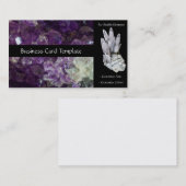 Heilsteine Amethyst-Kristalle Visitenkarte (Vorne/Hinten)