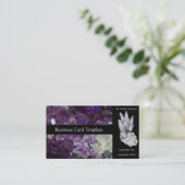 Heilsteine Amethyst-Kristalle Visitenkarte (Stehend Vorderseite)