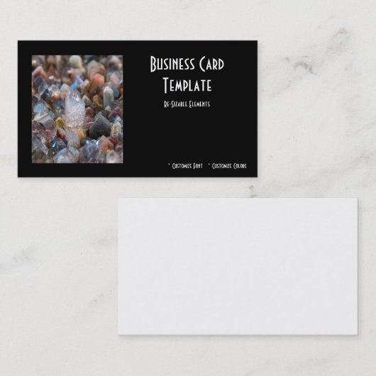 Heilsteine Weiße Kristallkarte Visitenkarte (Vorne/Hinten)