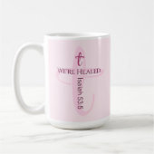 Heilt durch Jesus Bible Verse Christlicher Glaube Kaffeetasse (Links)