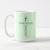 Heilt durch Jesus Bible Verse Christlicher Glaube Kaffeetasse (Links)
