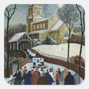 Heiltag Quadratischer Aufkleber