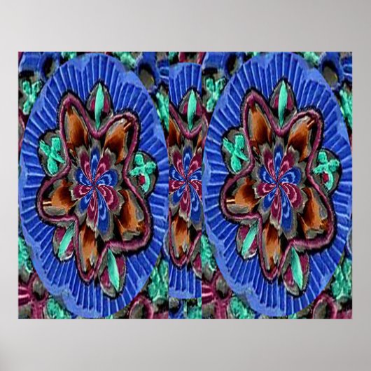 Heiltherapie - Blume Blau Poster (Vorne)