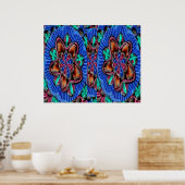 Heiltherapie - Blume Blau Poster (Küche)