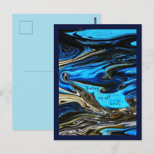 Heilung auf allen Ebenen marmorierte Postkarte