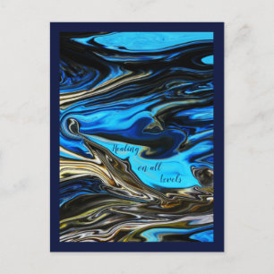 Heilung auf allen Ebenen marmorierte Postkarte