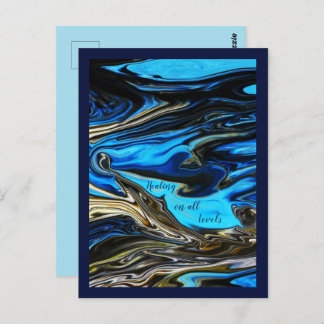 Heilung auf allen Ebenen Marmorpostkarte Postkarte