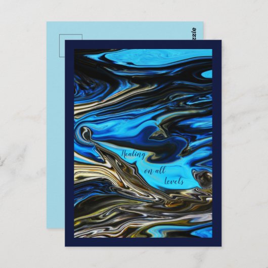 Heilung auf allen Ebenen Marmorpostkarte Postkarte (Vorne/Hinten)