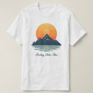 "Heilung braucht Zeit" T-Shirt mit Script-Schrift