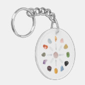 *~* Heilung Chakra Kristallgitter Energie Schlüsselanhänger (Vorderseite links)