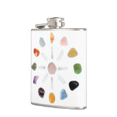 *~* Heilung Chakra Stones Kristallgitter Energie Flachmann (Links)