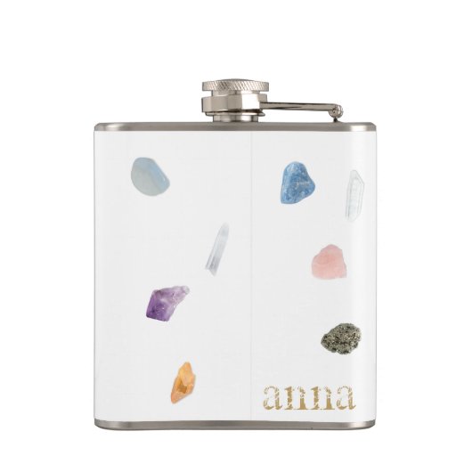 *~* Heilung Chakra Stones Kristallgitter Energie Flachmann (Rückseite)