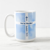 Heilung der Christlichen Kreuz-Verse Kaffeetasse (Links)