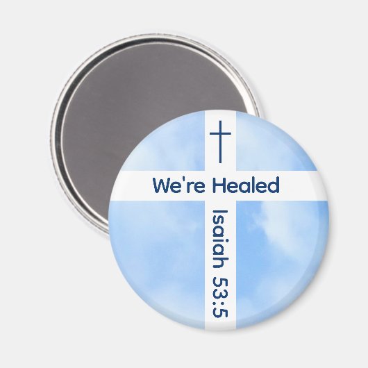Heilung der Christlichen Kreuz-Verse Magnet (Vorderseite/Rückseite)