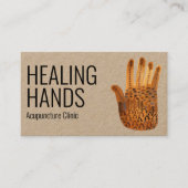 Heilung der Hände Wasserfarben Boho Social Media I Visitenkarte (Vorderseite)