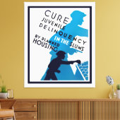 Heilung der Jugendkriminalität in den Slums Leinwanddruck (Insitu (Wohnzimmer))