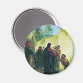 Heilung des Blinden Mannes durch Carl Bloch Magnet (Vorderseite/Rückseite)