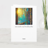 Heilung des Dreamcatchers im Fenster | Wohlfühlen Karte (Rückseite)